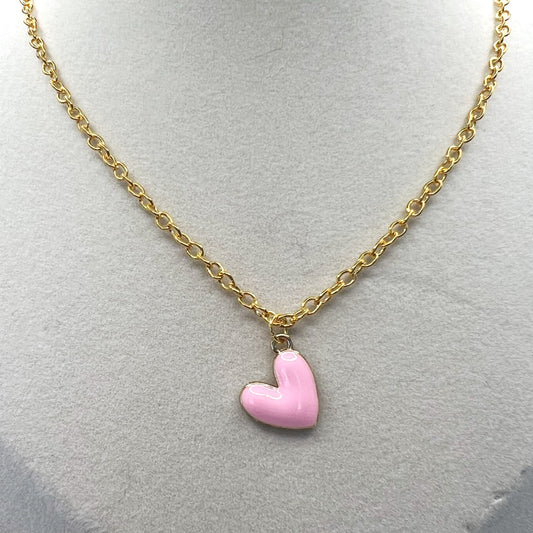 PINK HEART NECKLACE