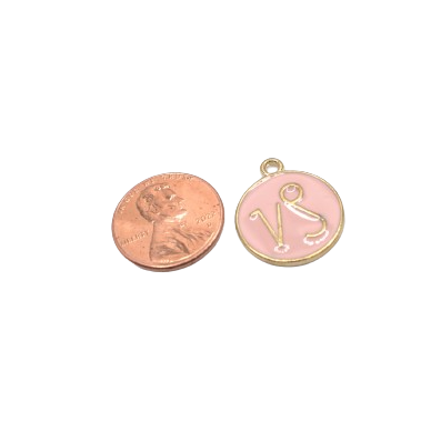 PINK ZODIAC CHARM (GOLD)