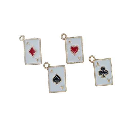 PLAYING CARD CHARM (GOLD)