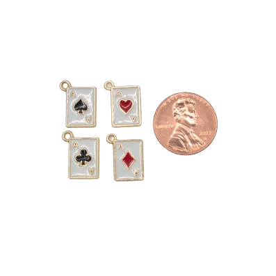 PLAYING CARD CHARM (GOLD)