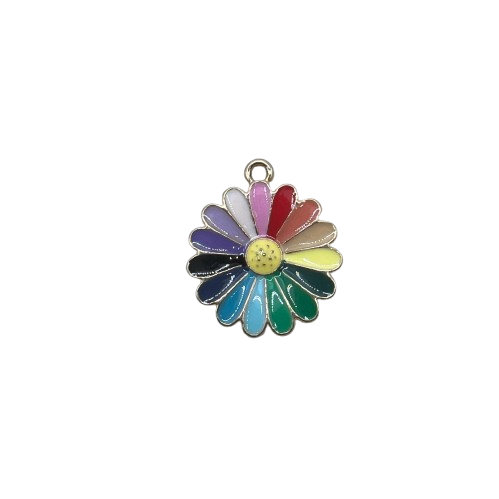 RAINBOW SUNFLOWER CHARM (GOLD)