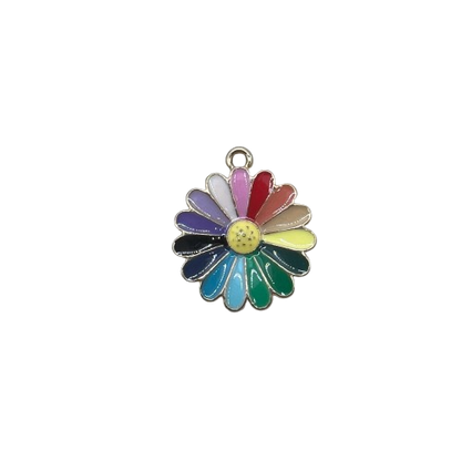 RAINBOW SUNFLOWER CHARM (GOLD)