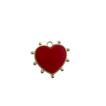 RED HEART CHARM (GOLD)