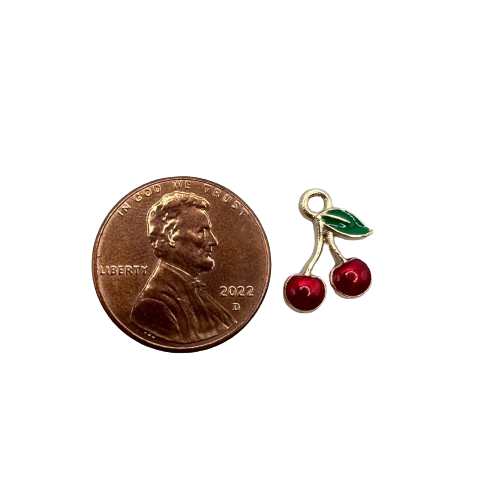 RED CHERRY CHARM (GOLD)