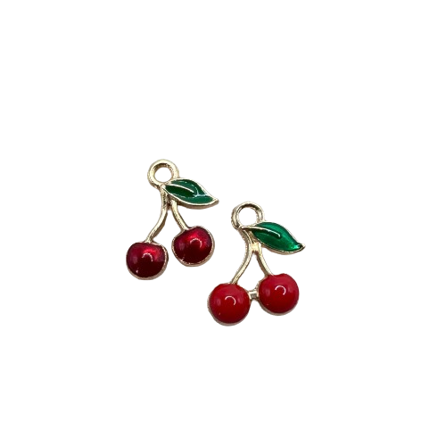 RED CHERRY CHARM (GOLD)