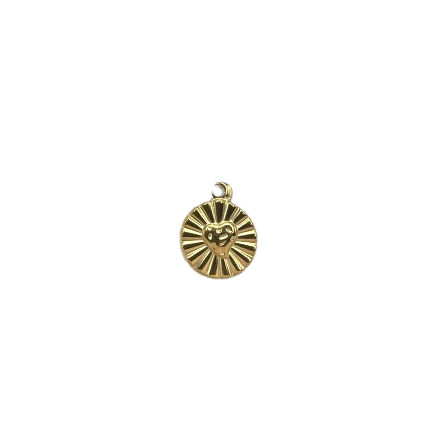 ROUND HEART CHARM (GOLD)