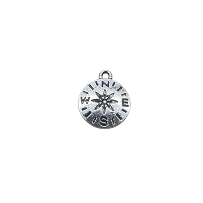 SMALL COMPASS CHARM (SILVER)