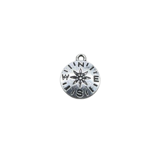 SMALL COMPASS CHARM (SILVER)