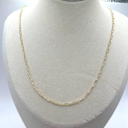 SMALL PAPERCLIP CHAIN (GOLD)