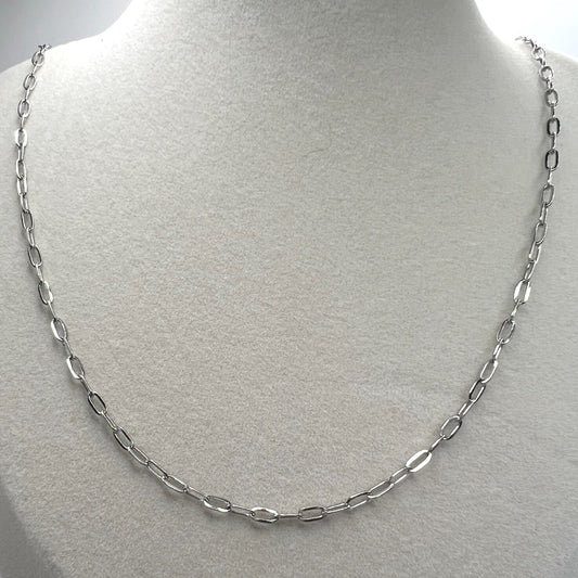 SMALL PAPERCLIP CHAIN (SILVER)