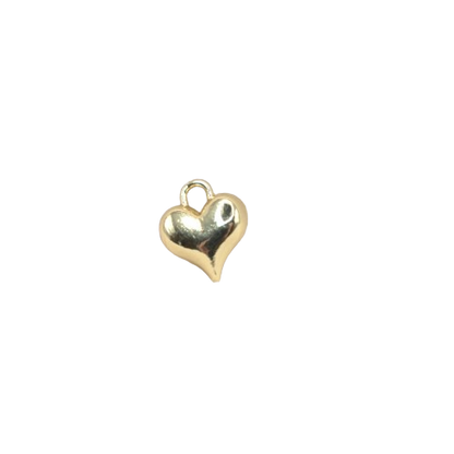 SMALL PUFFY HEART CHARM (GOLD)