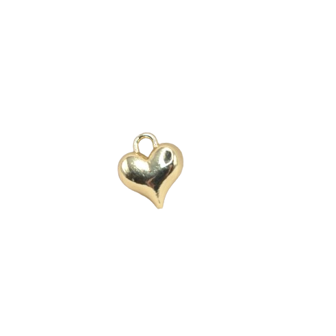 SMALL PUFFY HEART CHARM (GOLD)