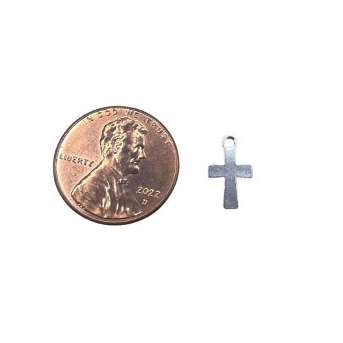 SMALL CROSS CHARM (SILVER)