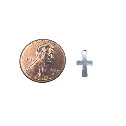 SMALL CROSS CHARM (SILVER)