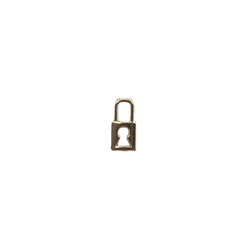 TINY LOCK CHARM (GOLD)