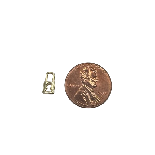 TINY LOCK CHARM (GOLD)