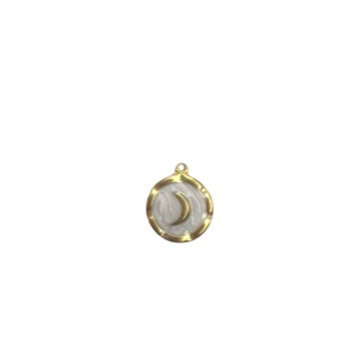 WHITE MOON CHARM (GOLD)