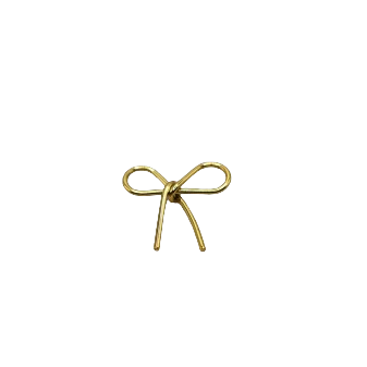 WIRED BOW CHARM (GOLD)