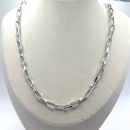 XL PAPERCLIP CHAIN (SILVER)